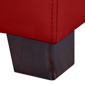 Canapé convertible Toucy Cuir véritable rouge