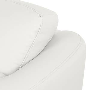 Canapé convertible Toucy Cuir véritable blanc