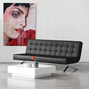 Schlafsofa Wave Two Kunstleder Kunstleder Yuma: Schwarz