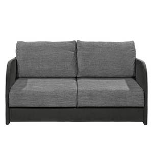 Schlafsofa Weld Strukturstoff / Flachgewebe - Schwarz / Grau