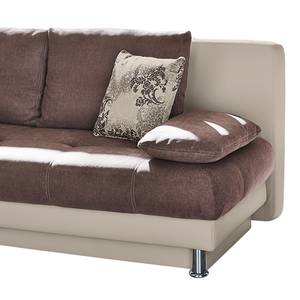 Schlafsofa Westlock Kunstleder / Microfaser - Beige / Braun