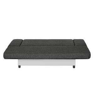 Schlafsofa Weyburn Webstoff / Kunstleder Grau / Braun