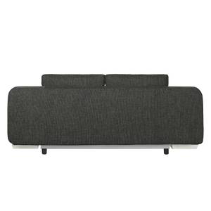 Schlafsofa Weyburn Webstoff / Kunstleder Grau / Weiß