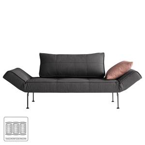 Schlafsofa Zeal Laser Legs Webstoff Stoff Flashtex: Dark Grey