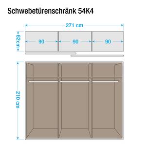 Schlafzimmerset Tarragona (4-teilig) Grau Metallic/Eiche Sanremo Dekor