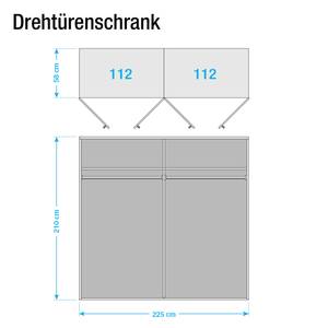 Schlafzimmerset Jambos (4-teilig) Weißeiche Dekor