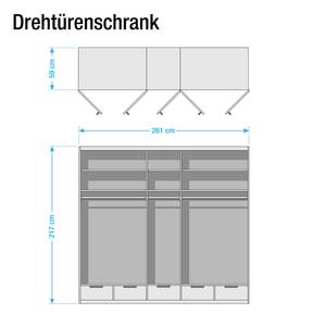 Schlafzimmerset Kendisi (4-teilig) Kernbuche teilmassiv