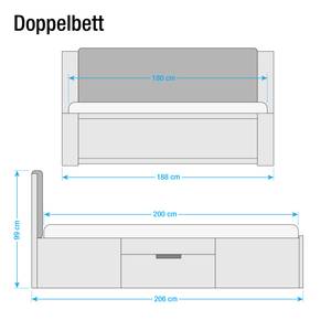 Chambre à coucher Kendisi (4 éléments) Cœur de hêtre partiellement massif