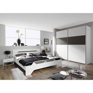 Chambre à coucher Rubi II 4 éléments - Blanc alpin / Gris lave - 180 cm x 200 cm