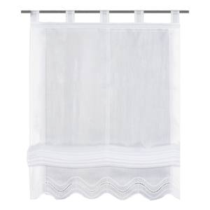 Schlaufenrollo Baja Weiß - Textil - 120 x 140 cm