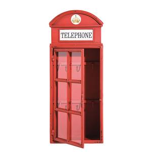 Armoire à clefs London Telephone Rouge - Métal - 24 x 58 x 13 cm