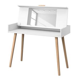 Make-uptafel Annett essenhout deel massief - alpinewit/ Coimbra essenhout