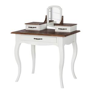 Make-up tafel Summer Romance massief acaciahout - wit / acacia