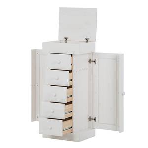 Armoire à bijoux Amata Pin massif Blanc