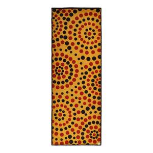 Deurmat Dots Oranje/bruin - 67 x180cm
