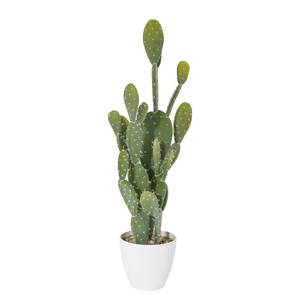 Kunstpflanze Opuntia Kunststoff - Grün
