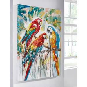 Bild Tropical Parrot Multicolor - Textil - 80 x 120 x 4 cm