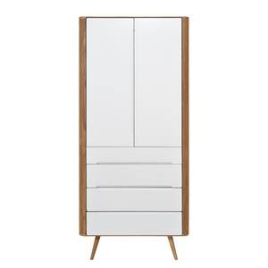 Armoire Loca Chêne sauvage partiellement massif - Largeur : 90 cm