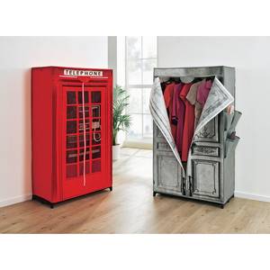 Schrank mit Print Telephone Booth Textil - Rot