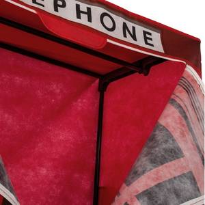 Schrank mit Print Telephone Booth Textil - Rot