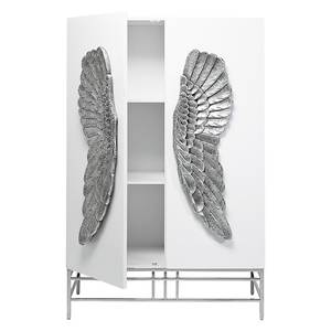 Armoire Showtime Wings Blanc / Acier inoxydable