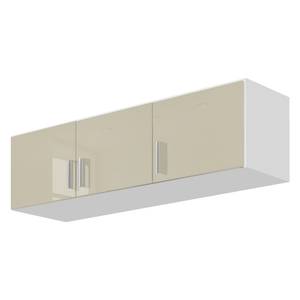 Rangement pour armoire Celle Blanc alpin / Gris sable brillant - Largeur : 136 cm