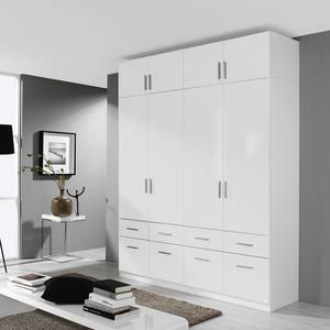 Kast opzetstuk Celle Alpinewit/hoogglans wit - Breedte: 181 cm