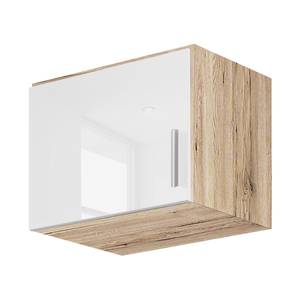 Kast opzetstuk Celle Sonoma eikenhouten look/hoogglans wit - Breedte: 47 cm