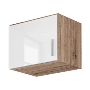 Rangement pour armoire Celle Blanc brillant / Imitation chêne de San Remo clair - Largeur : 47 cm