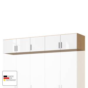 Rehausse pour armoire KiYDOO 1 porte Blanc brillant / Imitation chêne de Riviera