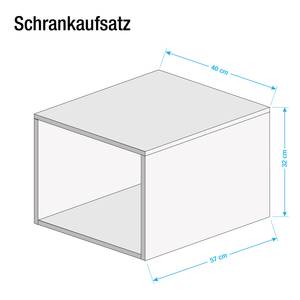 Schrankaufsatz KSW I Hochglanz Sandgrau