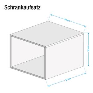 Schrankaufsatz KSW II Hochglanz Sandgrau