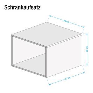 Schrankaufsatz KSW III Hochglanz Sandgrau