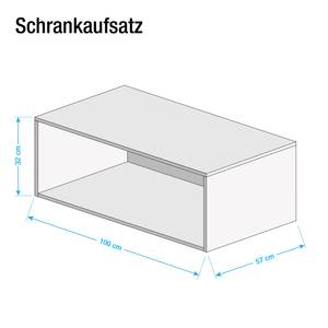 Schrankaufsatz KSW IV Hochglanz Macchiato