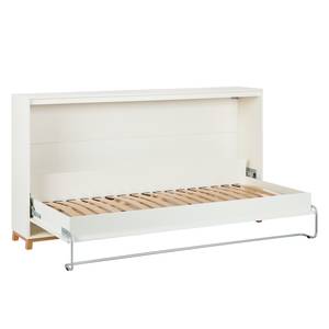 Letto a scomparsa Lindholm Faggio/Bianco - 90 x 200cm - Senza materasso