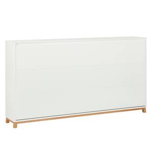 Lit escamotable Lindholm Hêtre / Blanc - 90 x 200cm - Sans matelas