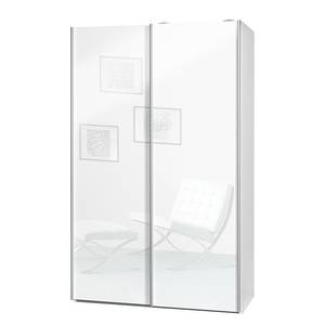 Armoire portes coulissantes Soft Smart 2 Blanc brillant / Blanc - Largeur : 120 cm