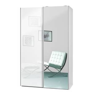 Armoire portes coulissantes Soft Smart 2 Blanc brillant / Blanc - Largeur : 120 cm