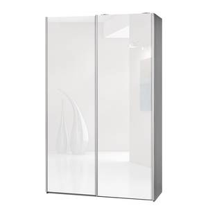 Armoire portes coulissantes Soft Smart 2 Imitation Grevillea / Blanc brillant - Largeur : 120 cm