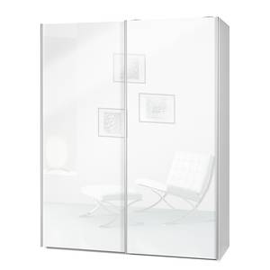 Armoire portes coulissantes Soft Smart 2 Blanc brillant / Blanc - Largeur : 150 cm