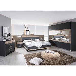 Schwebetürenschrank Tarragona Grau Metallic/Eiche Sanremo Dekor - Breite: 226 cm