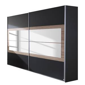 Schwebetürenschrank Tarragona Grau Metallic/Eiche Sanremo Dekor - Breite: 226 cm