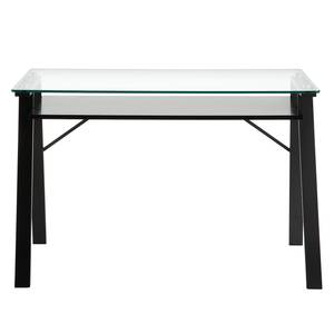 Schreibtisch Alghero Glas / Stahl - Schwarz