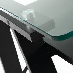 Schreibtisch Alghero Glas / Stahl - Schwarz