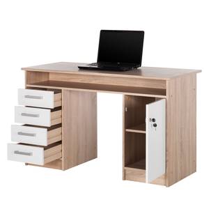 Schreibtisch Alnor Eiche Sonoma Dekor/Weiß