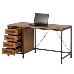 Bureau Atelier deels massief acaciahout/metaal