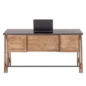 Bureau Beton massief acaciahout/betonnen look - Steenkoolkleurig