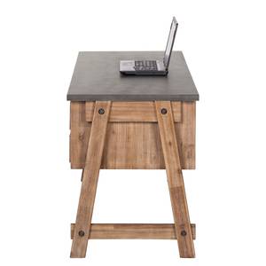 Bureau Beton Partiellement en acacia massif - Gris