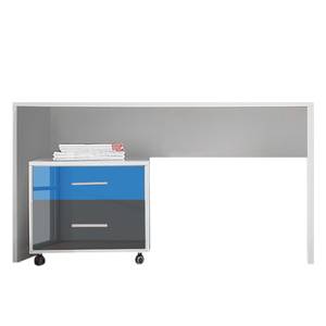 Bureau Colori Blanc / Verre gris / Verre bleu