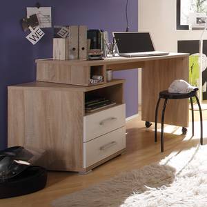 Bureau Corner Sonoma eikenhouten look/wit